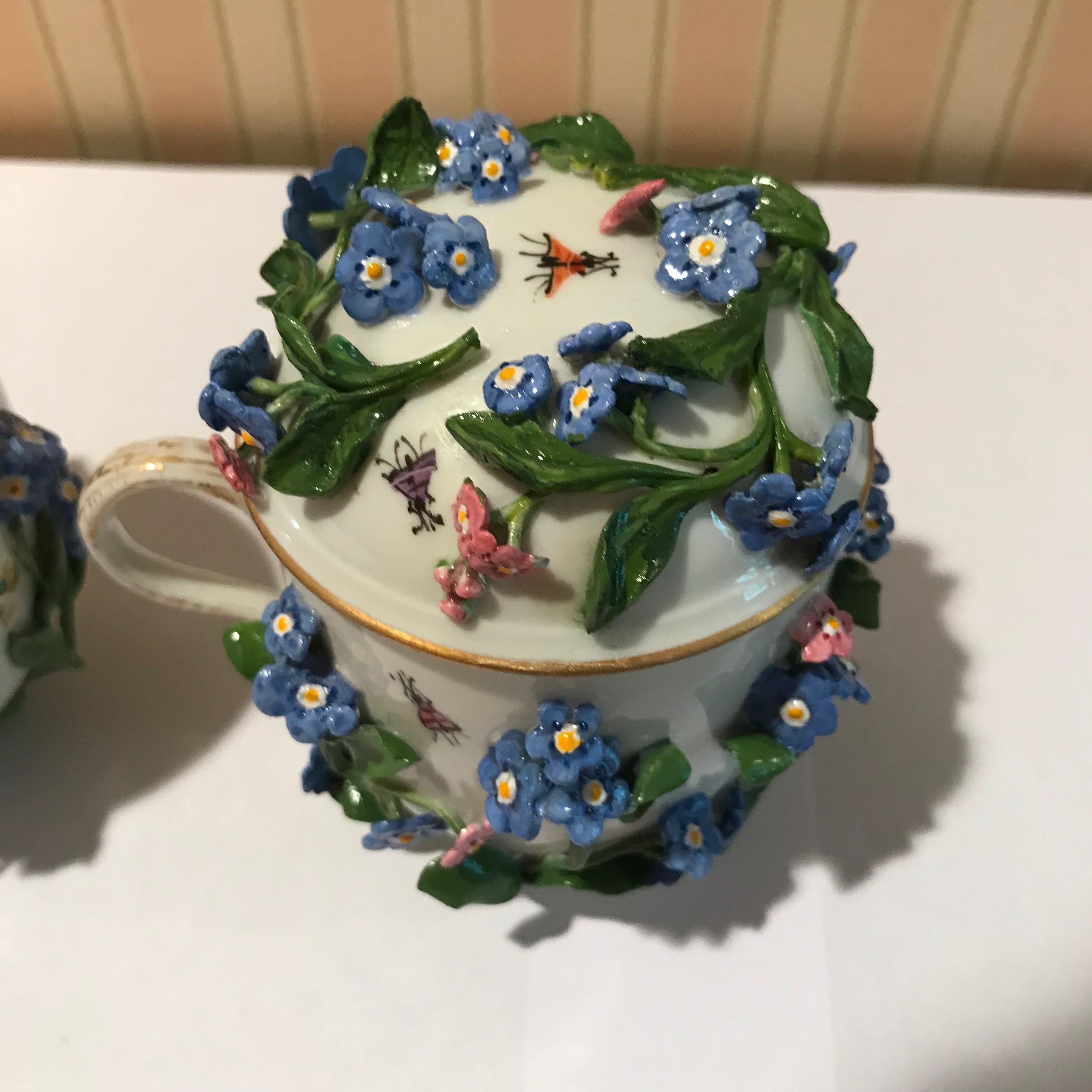 Meissen Porcelain 'Forget Me Not' Tea Set For Sale 4