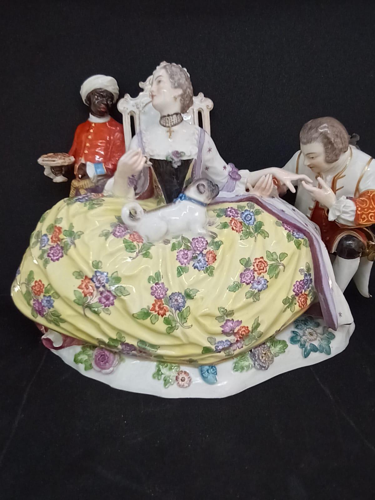 Rococo Porcelaine de Meissen JJ Kaendler, Allemagne, XIXe siècle en vente