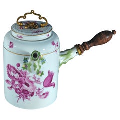 Meissen Porcelain Gilt-Metal Mounted Chocolate Pot and Cover