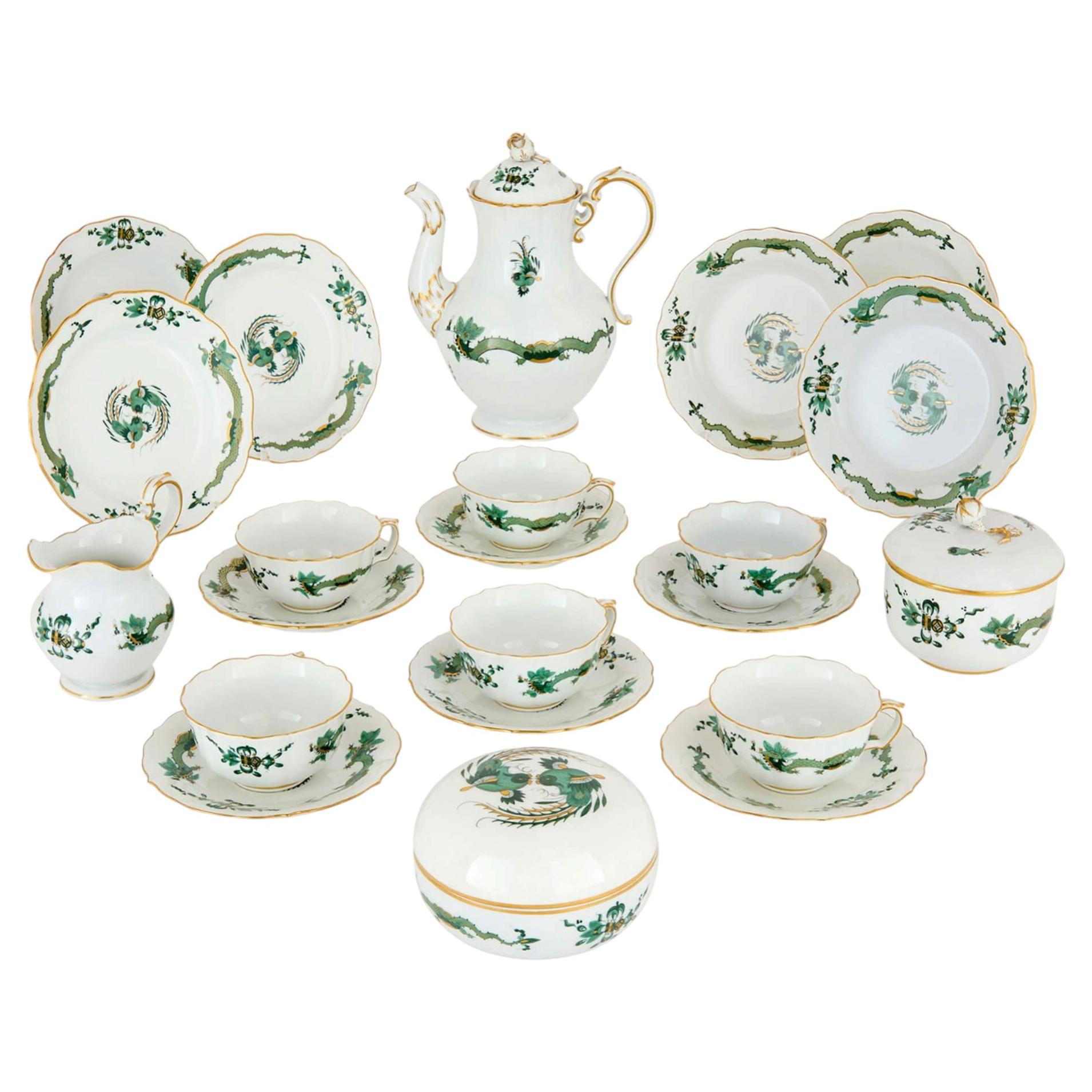 Meissen Porcelain ‘Green Dragon’ Coffee Service