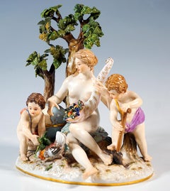 Meissen Porcelain Group Allegory 'Earth', by J.J. Kaendler, Germany, Circa 1860