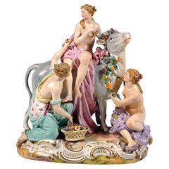 Meissen Porcelain Group 'Europe on the Bull', by J.F. Eberlein, circa 1860