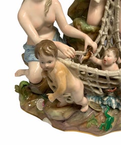 Meissen Porcelain Group Figures The Capture Of The Triton