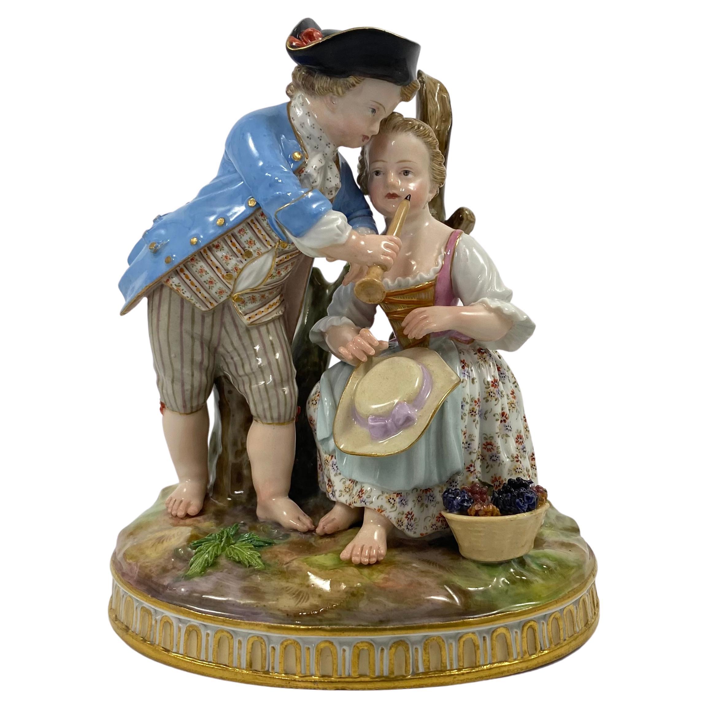 Meissen porcelain group of children, c. 1880.