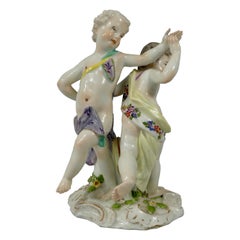 Meissen Porcelain Group of Dancing Putti, circa 1750