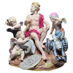 Meissen Porcelain Gruppe von Zeus mit Putten Skulpturen
