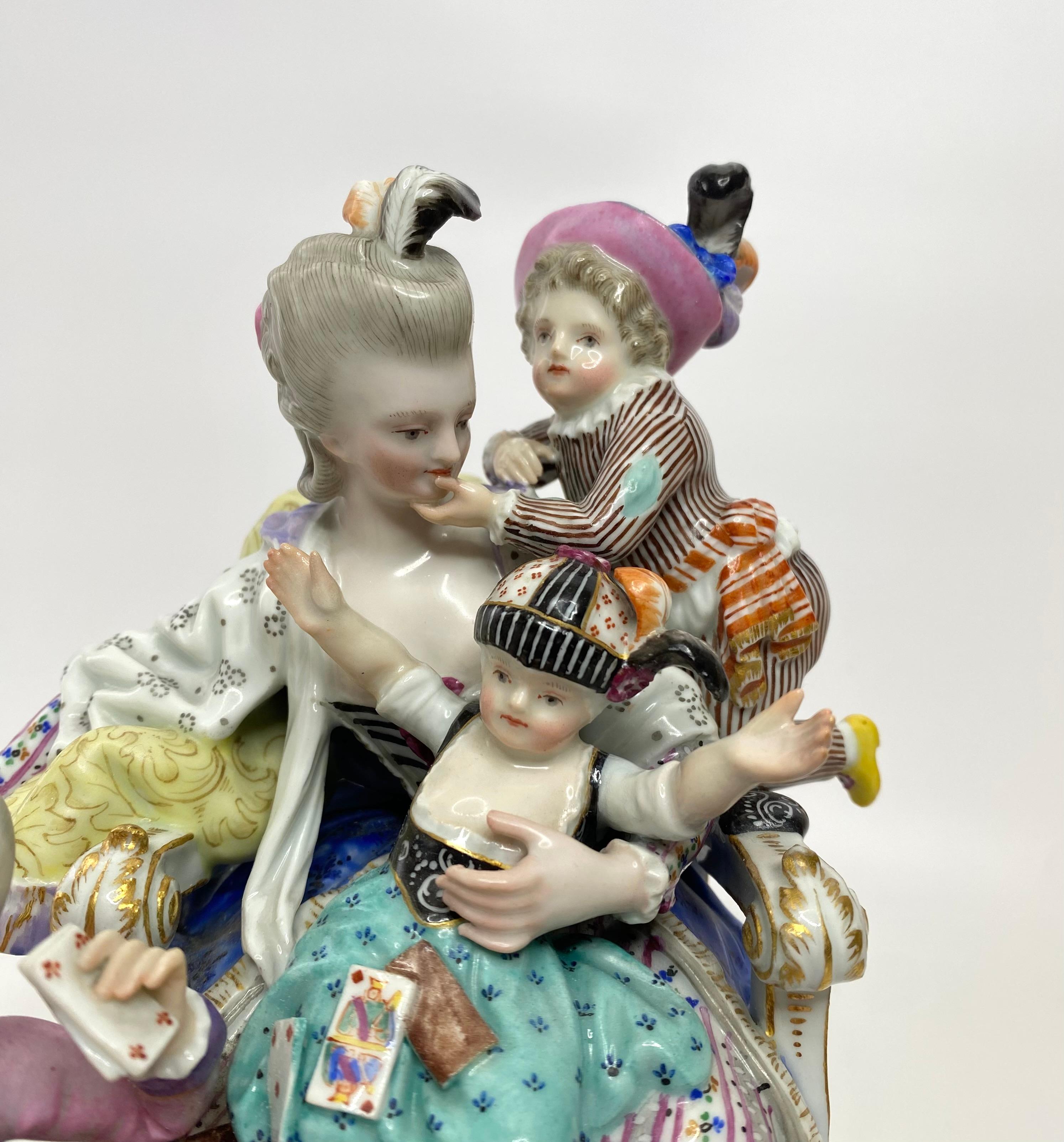 Late 19th Century Meissen porcelain group, ‘The Good Mother’, c. 1870.