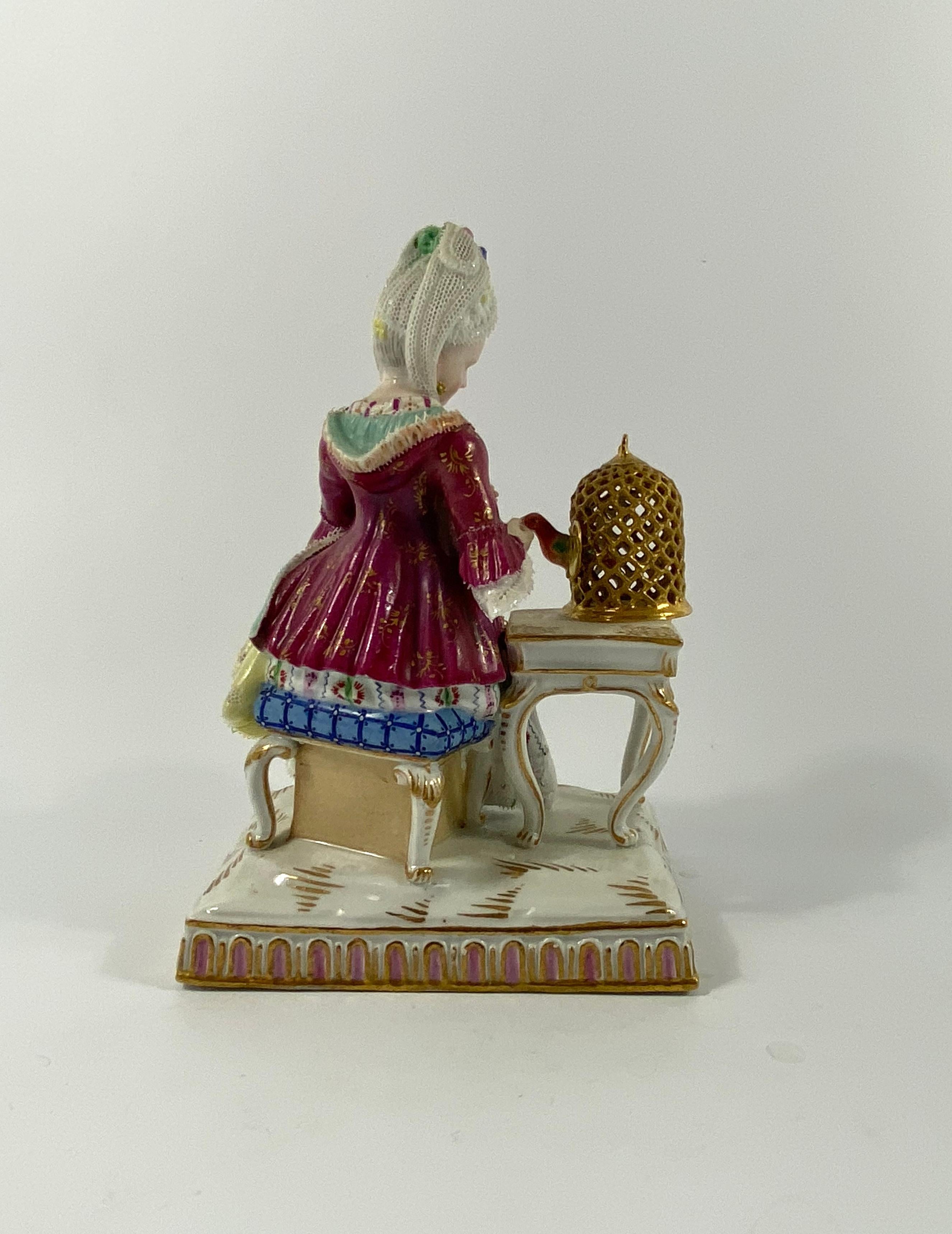 German Meissen Porcelain Group, ‘Touch’, circa 1870