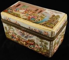Meissen Porcelain Jewelry Box in Capodimonte Style