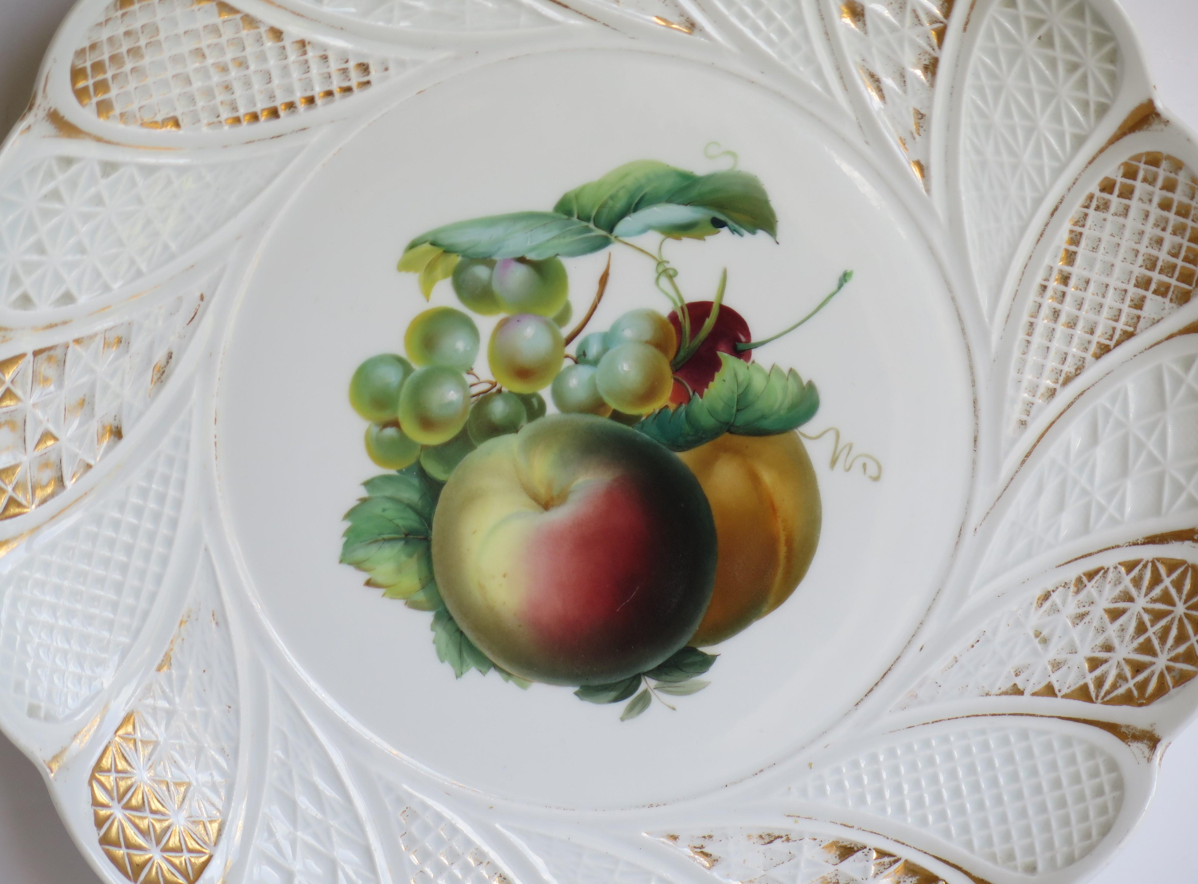 Meissen Porcelain Large Plate or Charger Hand Painted and Gilded, circa 1870 For Sale 6