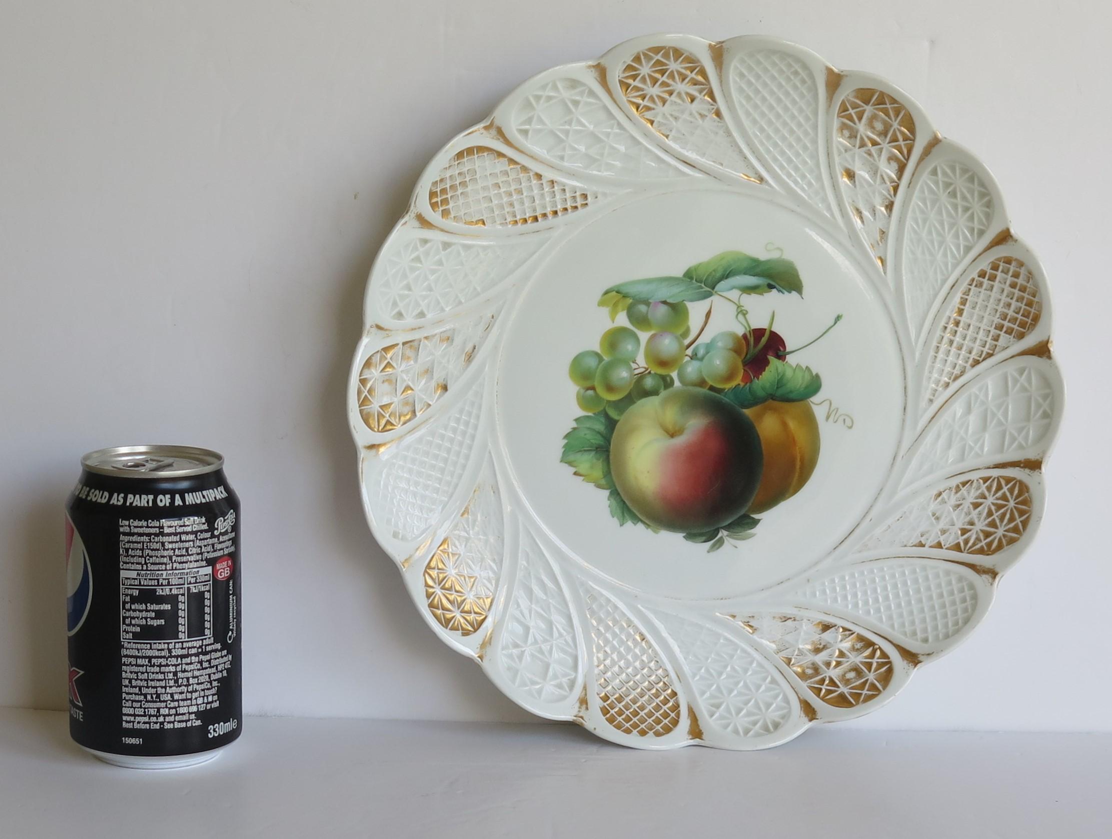 Meissen Porcelain Large Plate or Charger Hand Painted and Gilded, circa 1870 For Sale 14