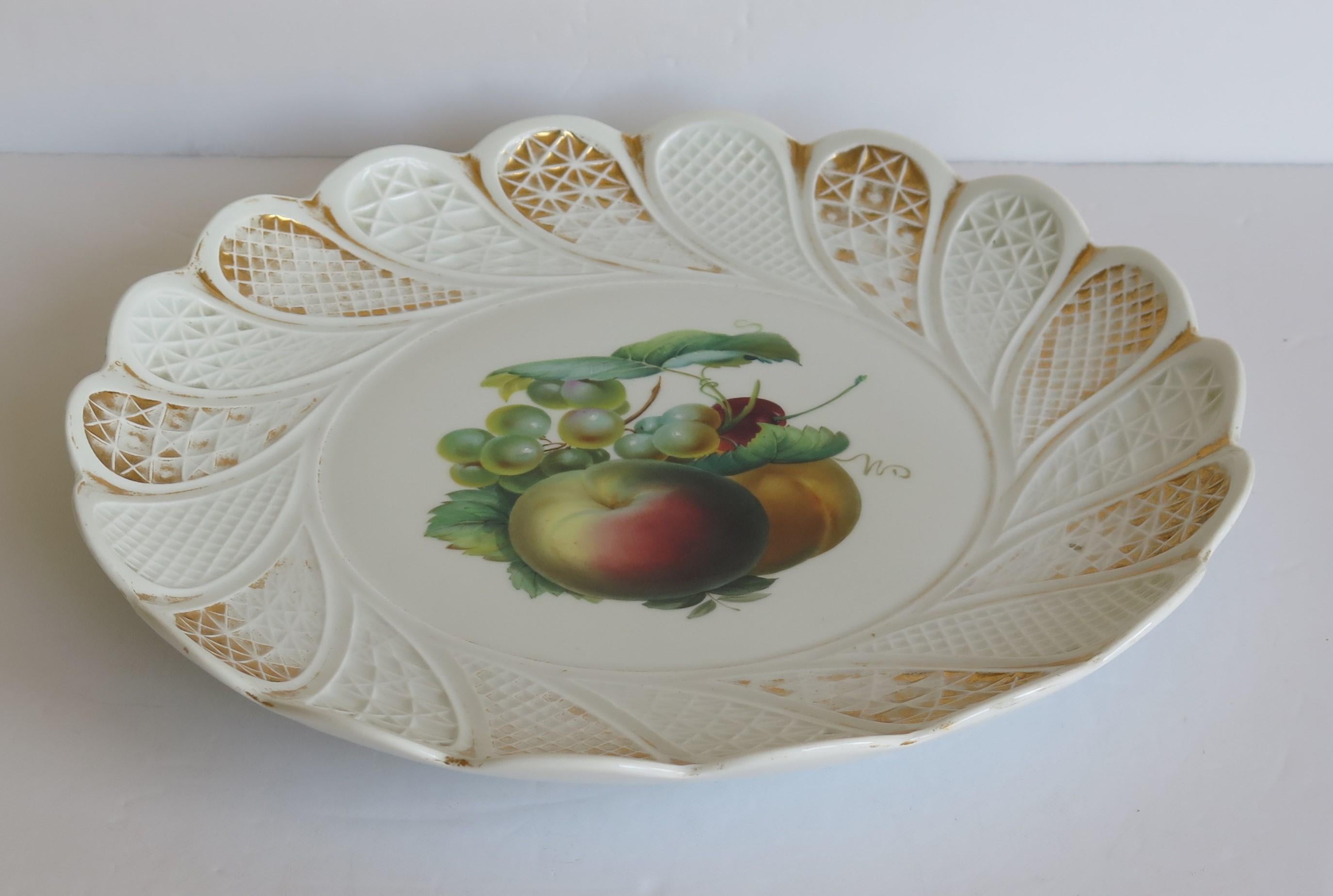 Meissen Porcelain Large Plate or Charger Hand Painted and Gilded, circa 1870 For Sale 2