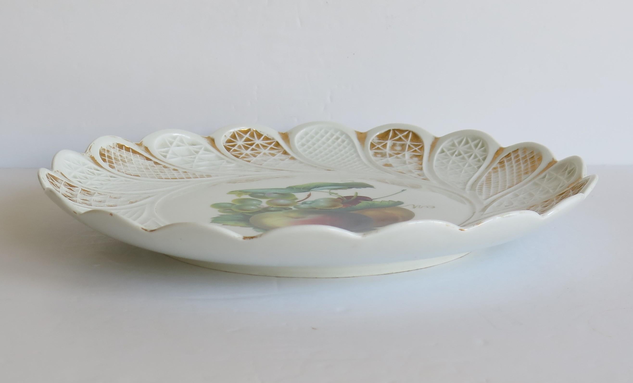 Großer Teller oder Platzteller aus Meissener Porzellan, handbemalt und vergoldet, um 1870 im Angebot 3
