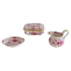  Meissen Porcelain Lidded Indian Pink Flower Box