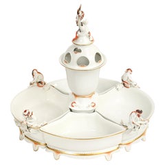 Meissen Porcelain Monkey Centerpiece, Modeled by Max Esser from “Reineke Fuchs”