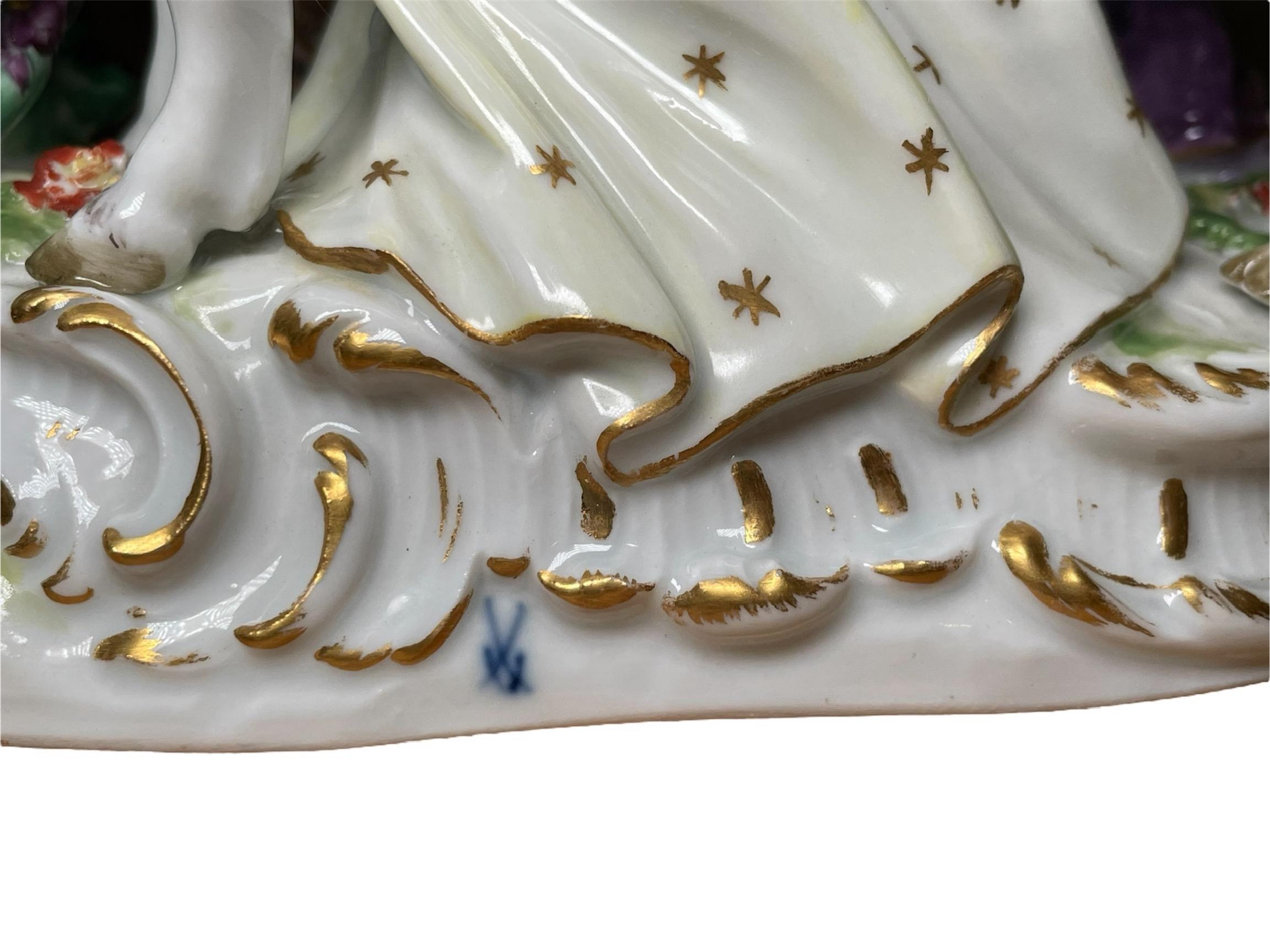 Meissen Porcelain Escultura Grupo Mitológico- Europa Y El Toro en venta 4