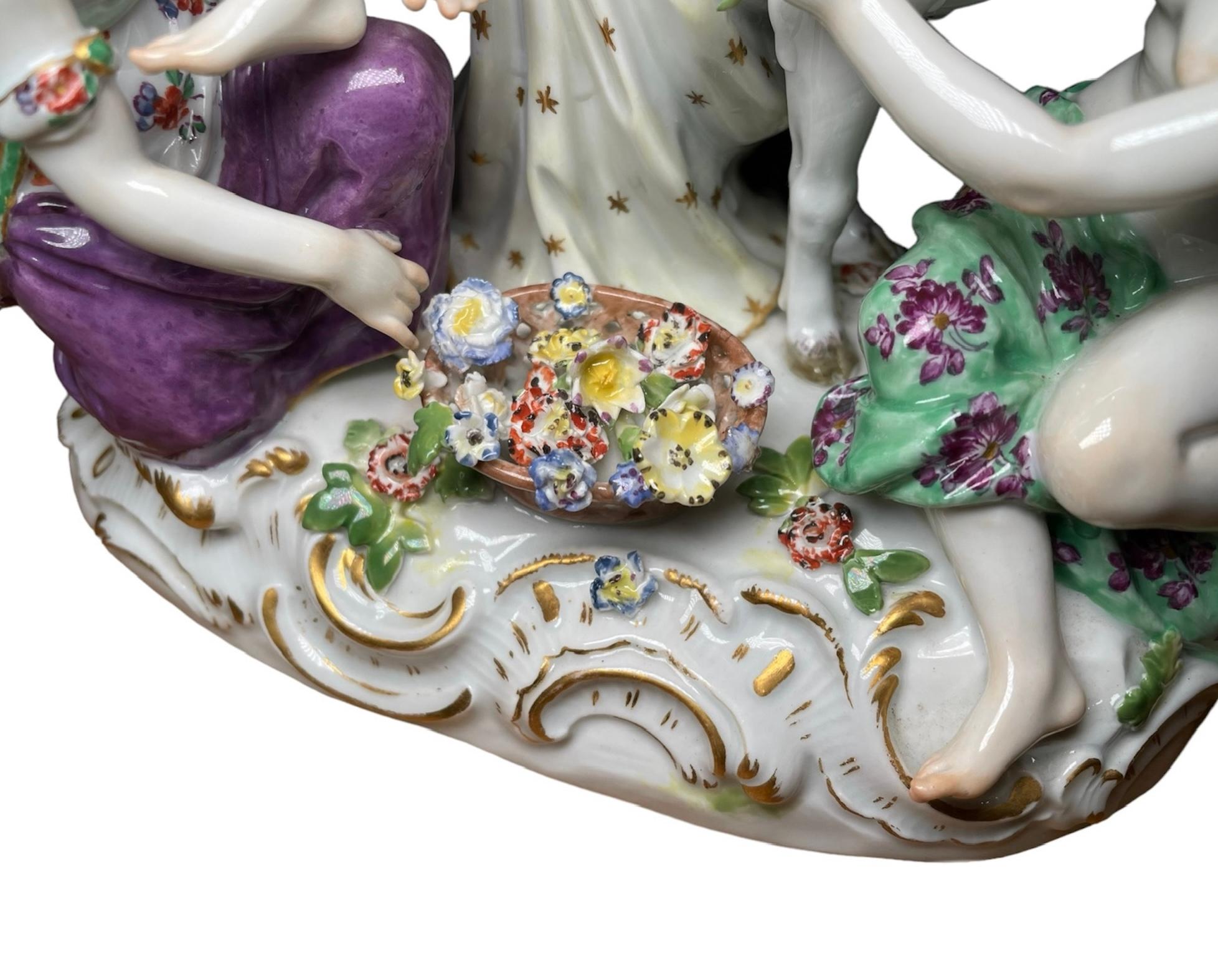 Meissen Porcelain Escultura Grupo Mitológico- Europa Y El Toro en venta 5