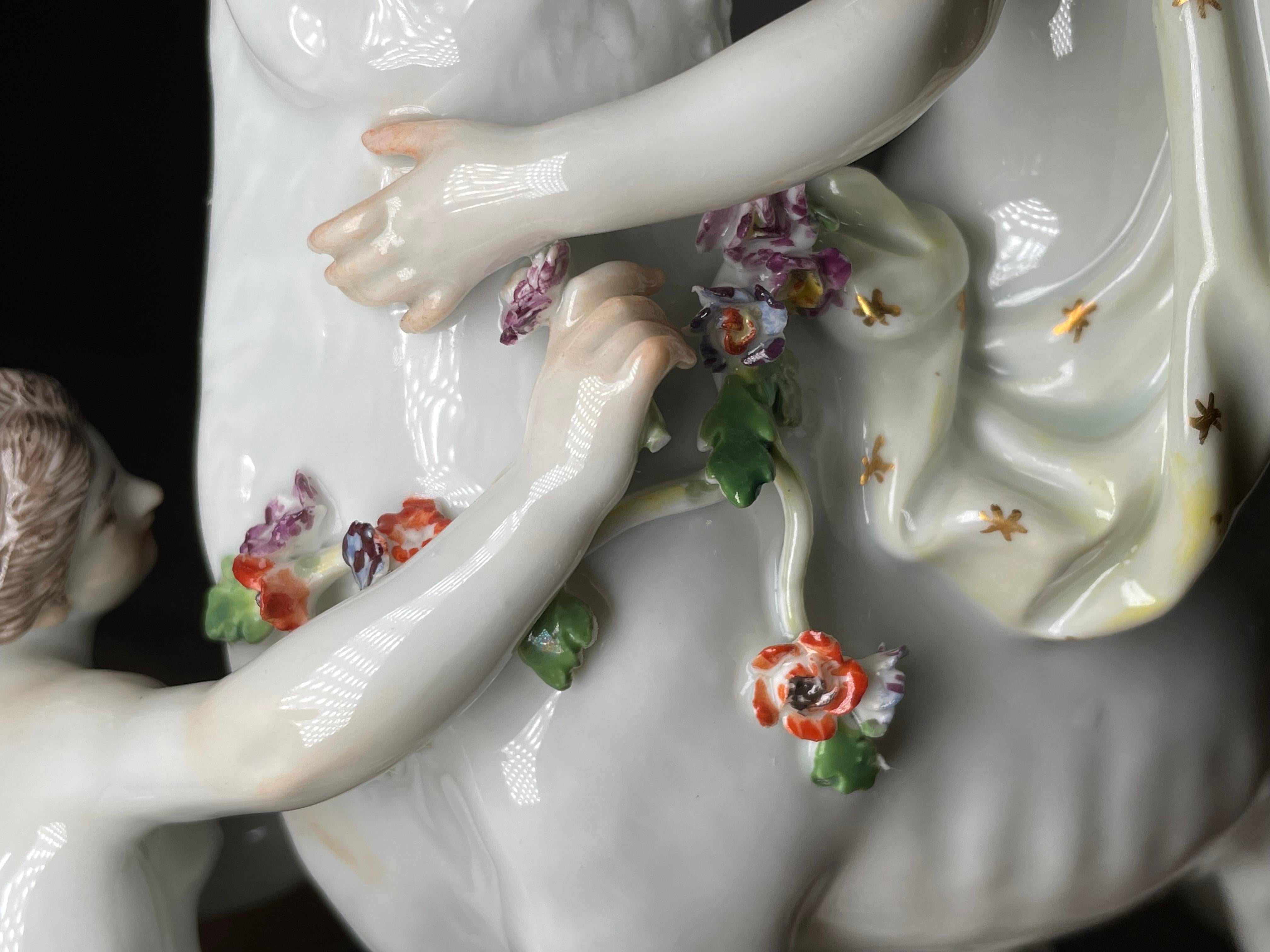 Meissen Porcelain Escultura Grupo Mitológico- Europa Y El Toro en venta 10