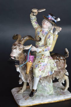 Meissen Porcelain of a Man on a Goat