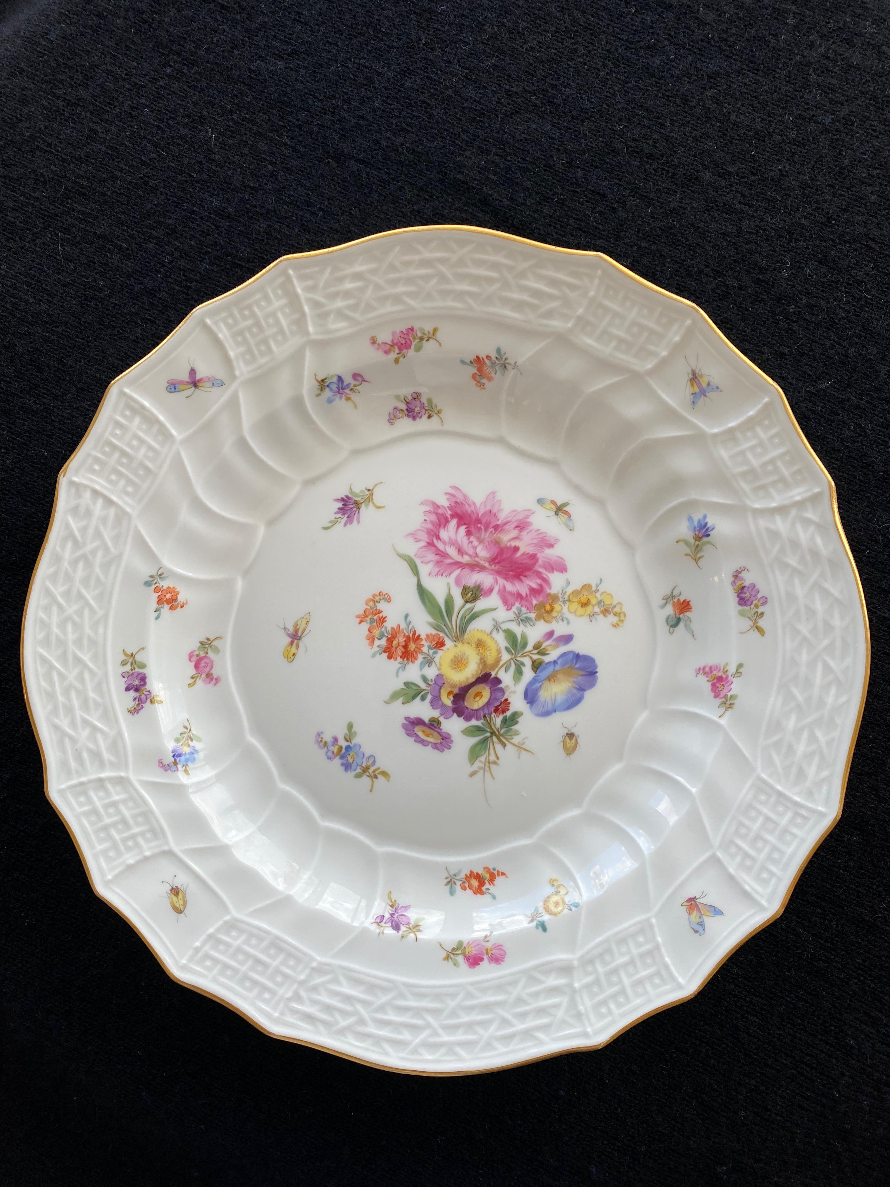 Hand-Painted Meissen Porcelain, Pair of 