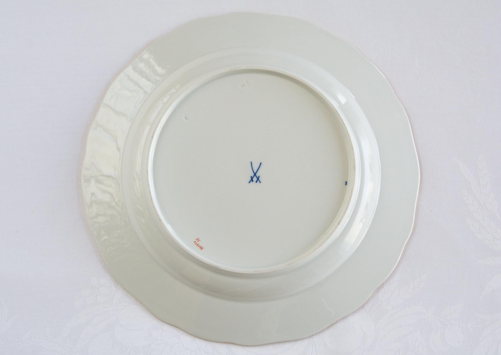 Meissen Porcelain Pearl Ming Dragon Green Ornate Border Service pour 12 personnes en vente 6