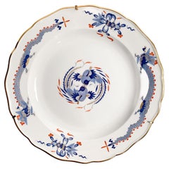 Antique Meissen Porcelain Plate Blue Court Dragon Mark 1850-1925