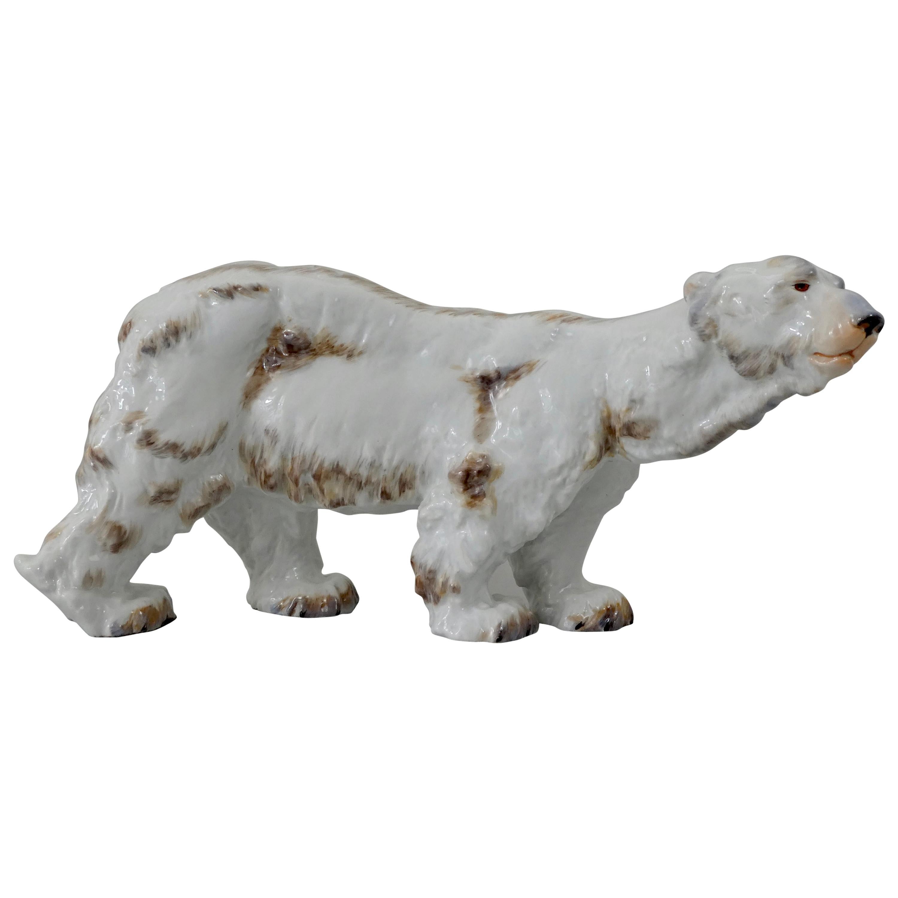 Meissen Porcelain Polar Bear, Otto Jarl, 20th Century