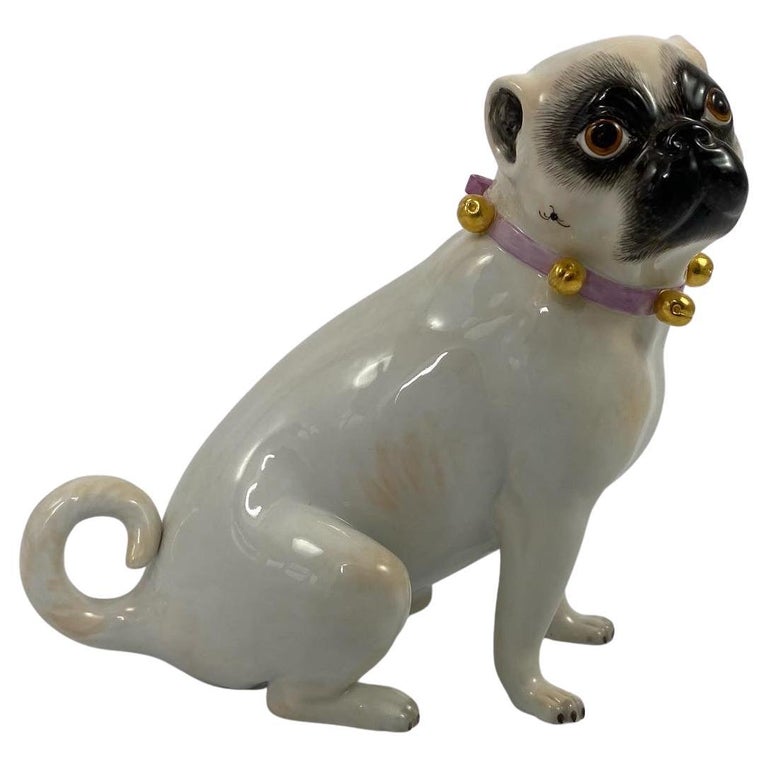 Meissener Porzellan Pug Hund, ca. 1930 bei 1stDibs