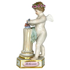 Meissen Porcelain Putti, after Acier, c. 1870