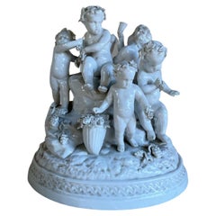 Groupe Puttis en porcelaine de Meissen, fin du XVIIIe siècle