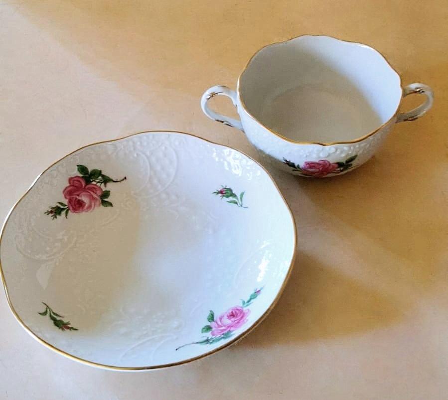meissen rose porcelain