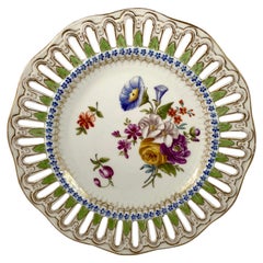 Meissen Porcelain Reticulated Plate, circa 1860