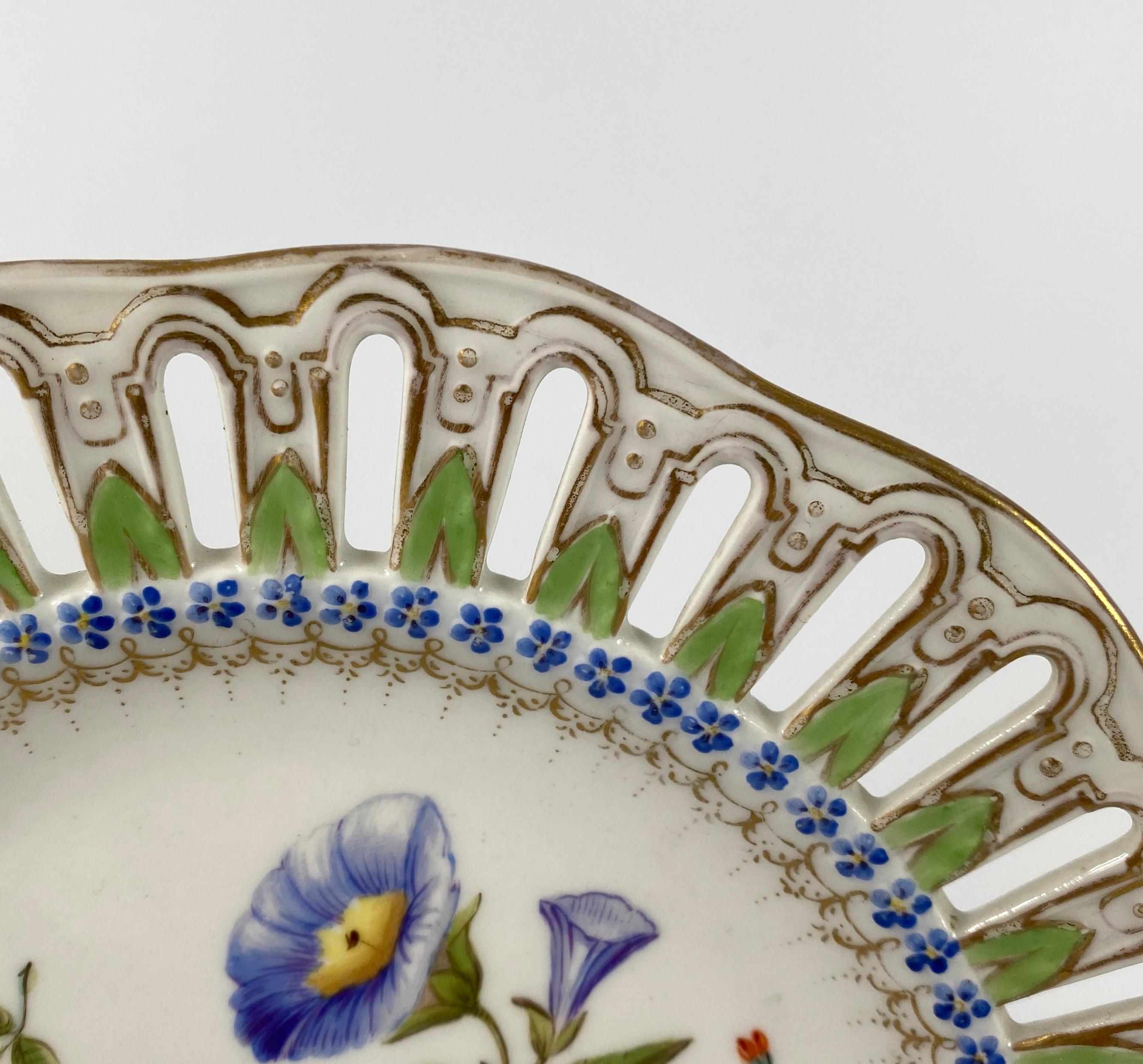 Fired Meissen Porcelain Reticulated Plate, circa 1860