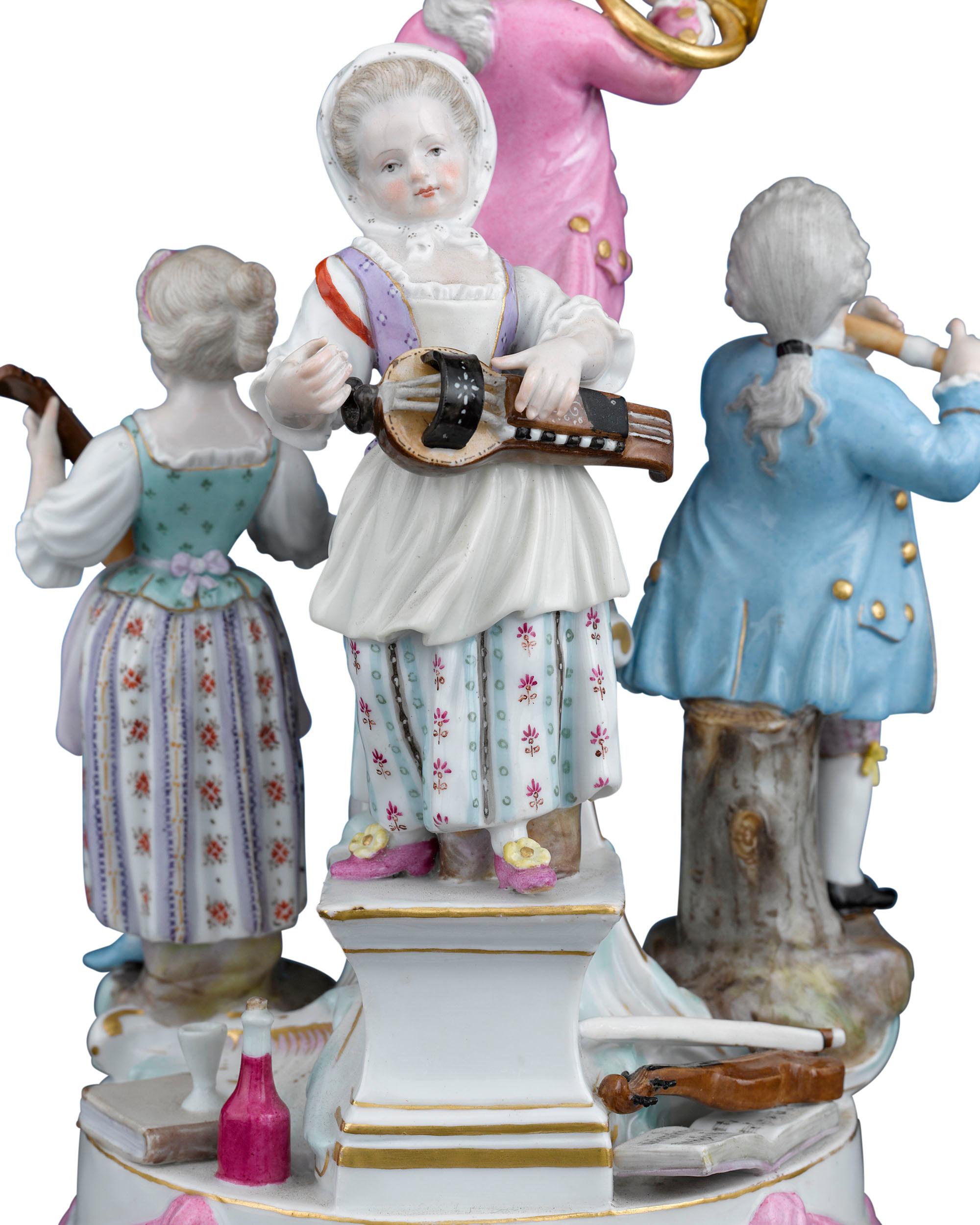 French Meissen Porcelain Revelry Groups For Sale