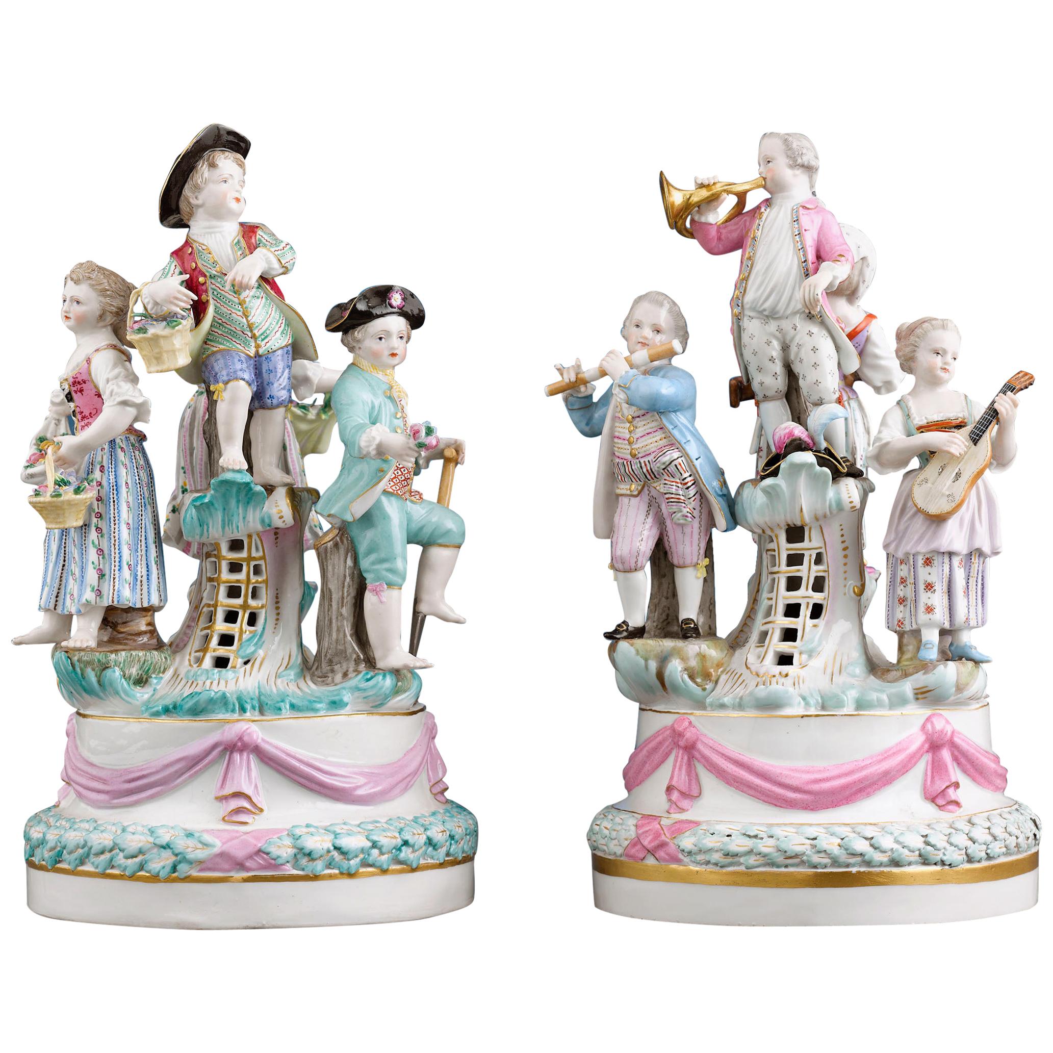 Meissen Porcelain Revelry Groups