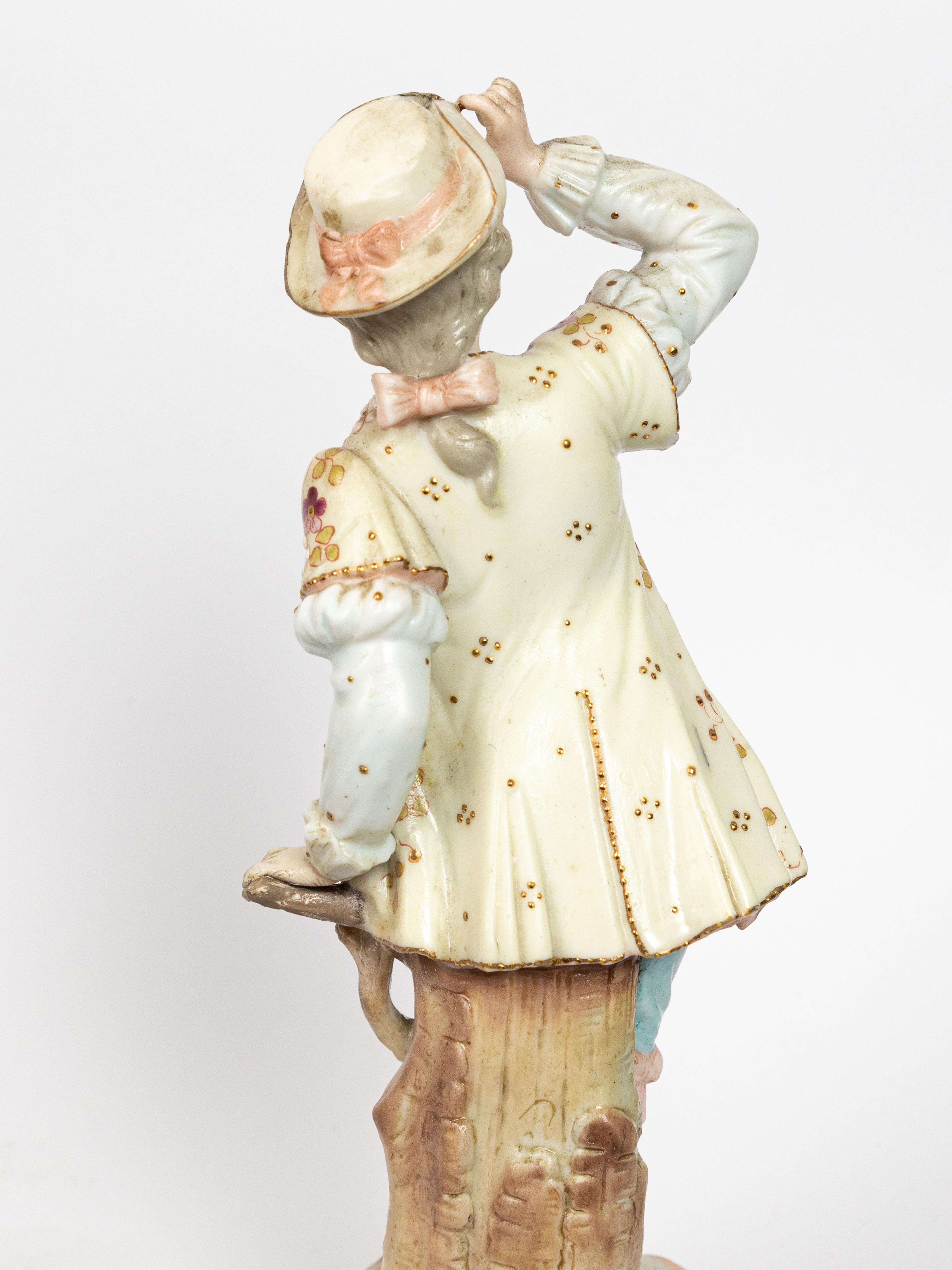 Meissen Porcelain Rococo Couple Figurines, Germany, 19th Century For Sale 11