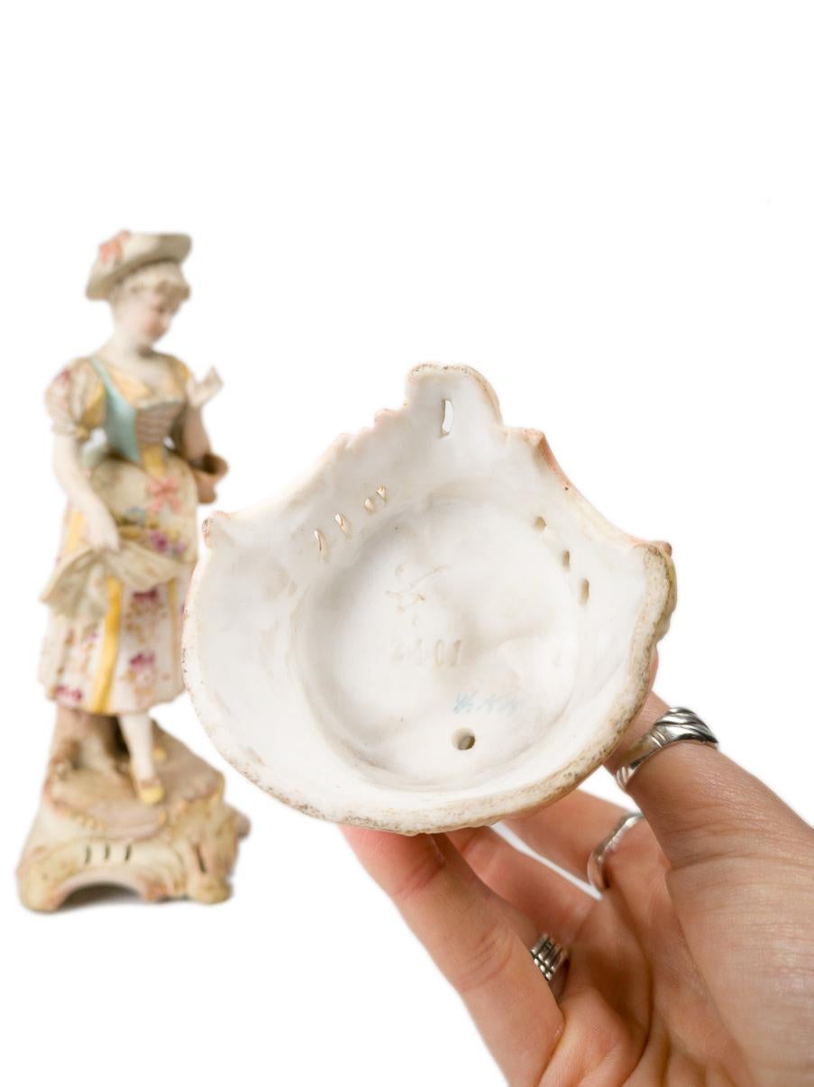 Figuritas de pareja rococó de porcelana de Meissen, Alemania, Siglo XIX en venta 12