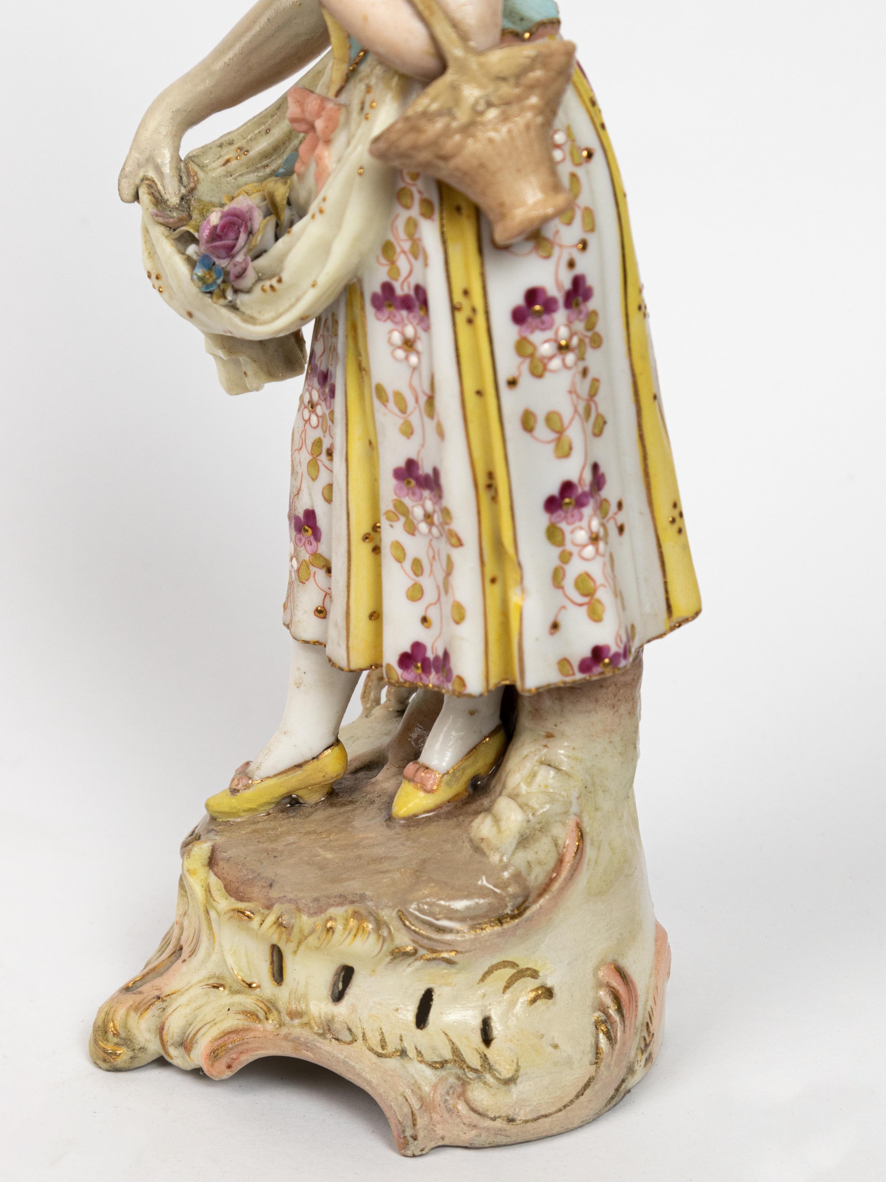 Meissen Porcelain Rococo Couple Figurines, Germany, 19th Century For Sale 1