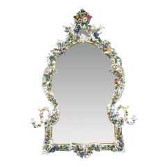 Meissen Porcelain Rococo Mirror