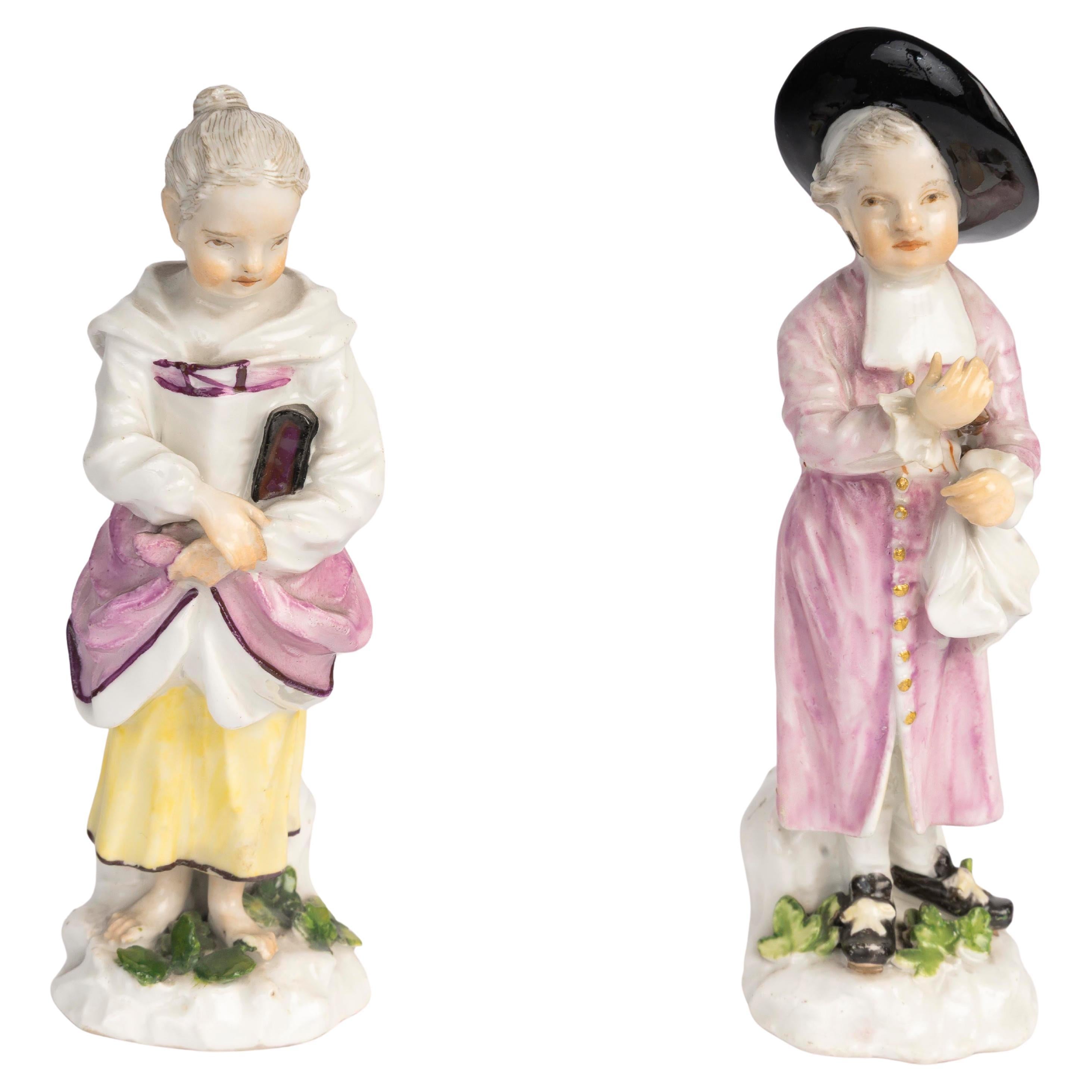 Escultura de porcelana de Meissen, siglo XVIII.