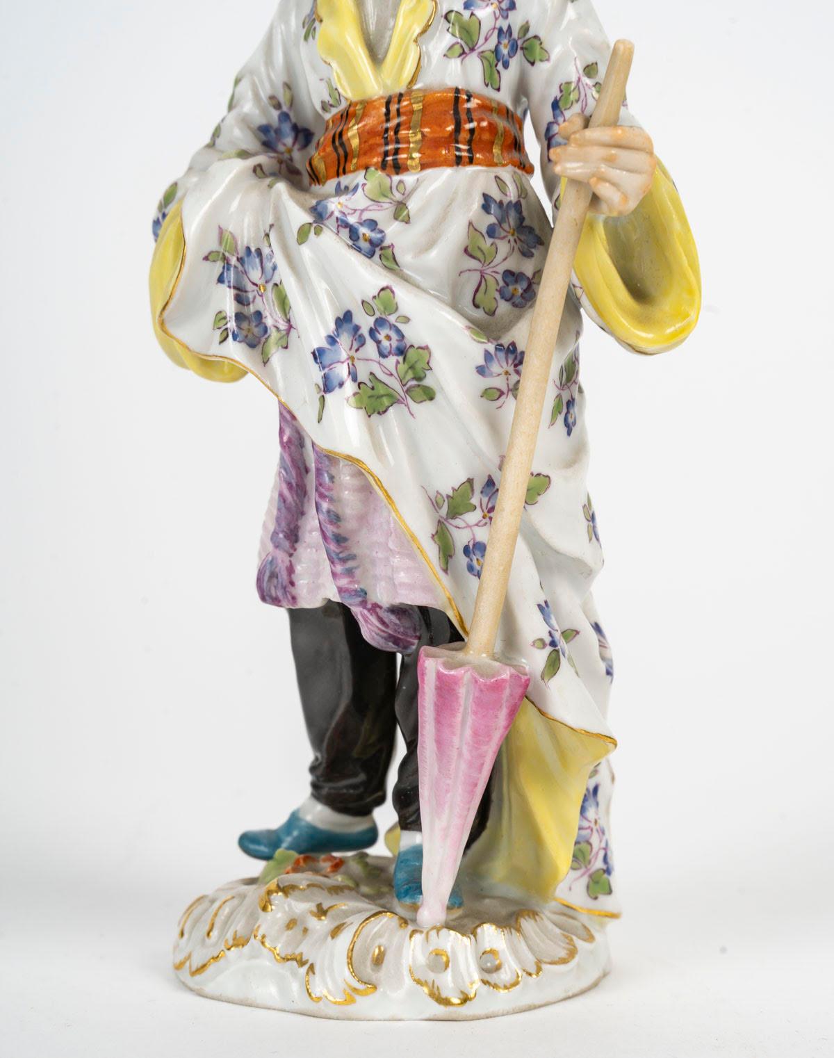 Scultura in porcellana di Meissen, stile XIX secolo, XX secolo. in vendita 1