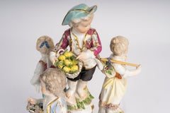 Meissen Porcelain Sculpture Depicting a Group of Children, 18th Century.