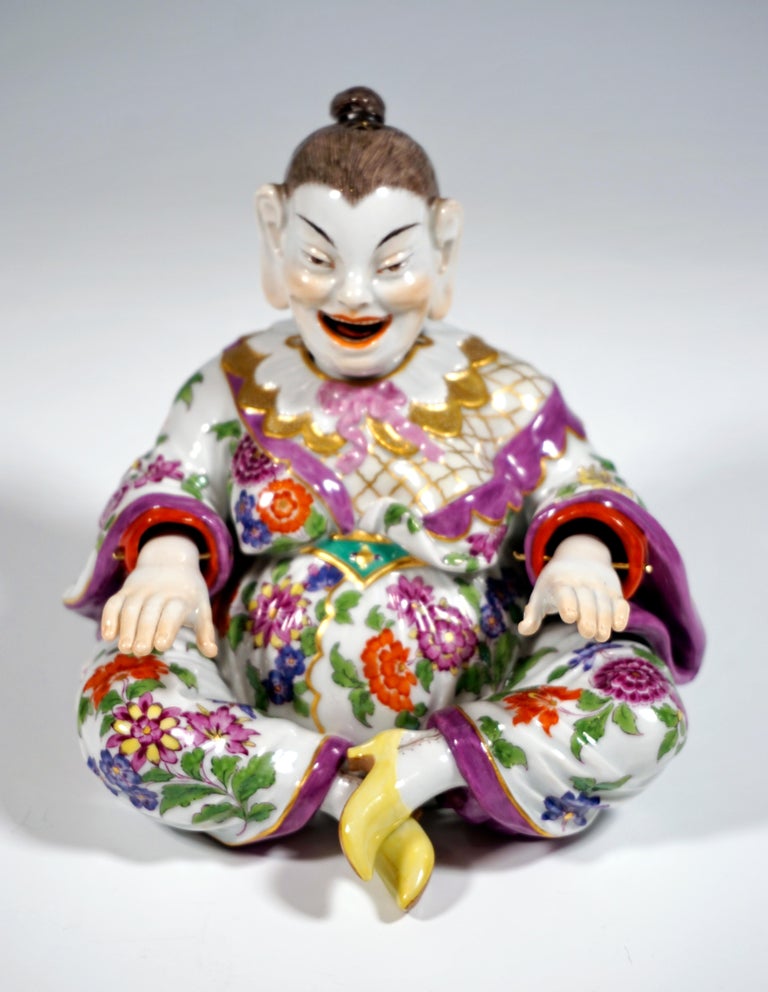 Early 20th Century Meissen Porcelain Seated Buddha as a Wiggling Pagoda, by Kaendler, Around 1900