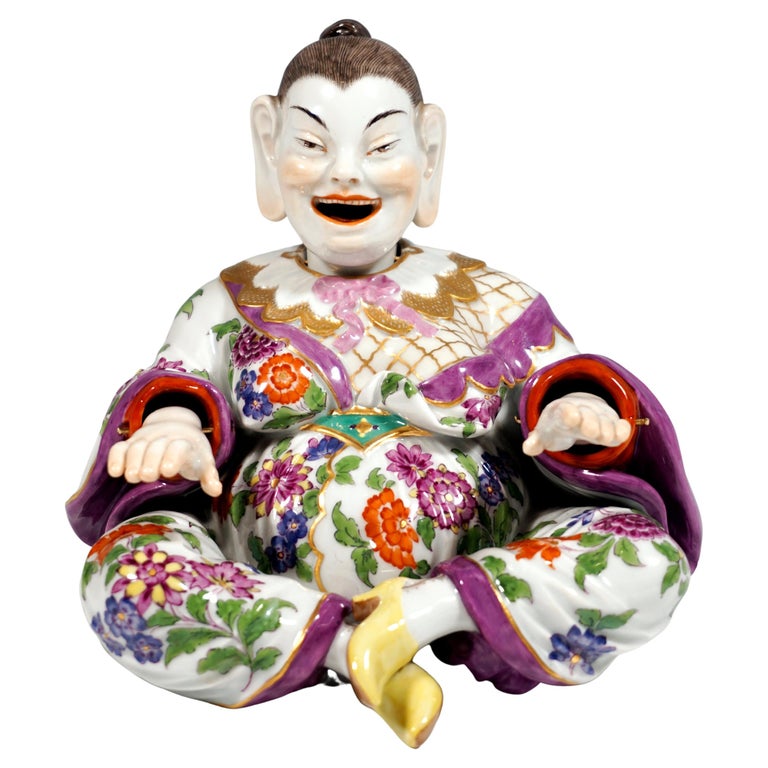Meissen Porcelain Seated Buddha as a Wiggling Pagoda, by Kaendler, Around 1900