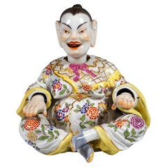Meissen Porcelain Seated Buddha Figure As Wiggling Pagoda, By Kaendler, 20th