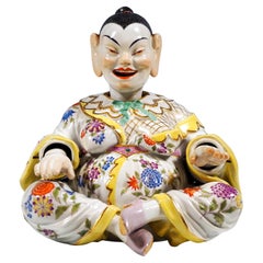 Meissen Porcelain Seated Buddha Figure As Wiggling Pagoda, By Kaendler, 20th