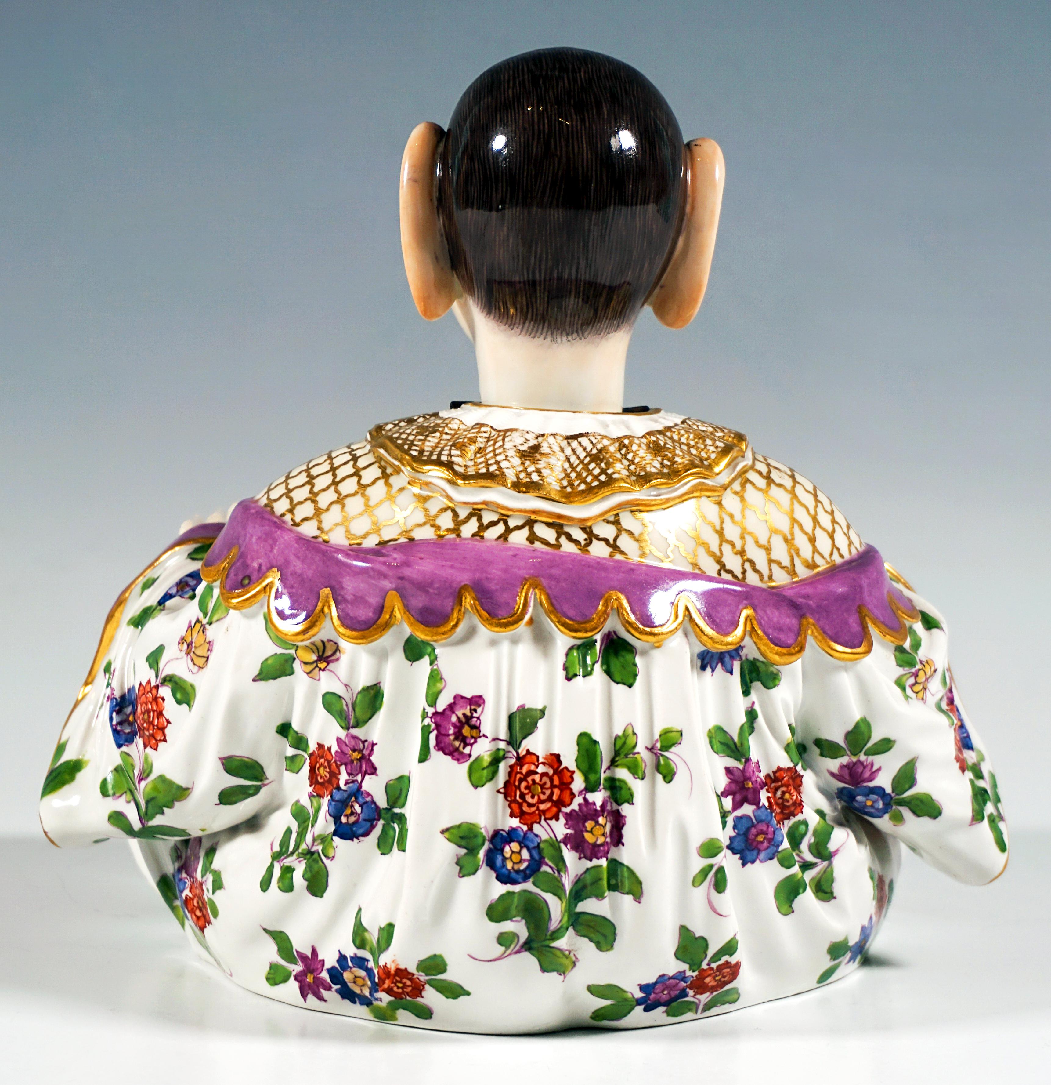 German Meissen Porcelain Seated Buddha Figure As Wiggling Pagoda, By Kaendler, Ca. 1850