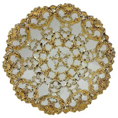 Meissen Porcelain Shallow Bowl with Heavy Gold Gilding