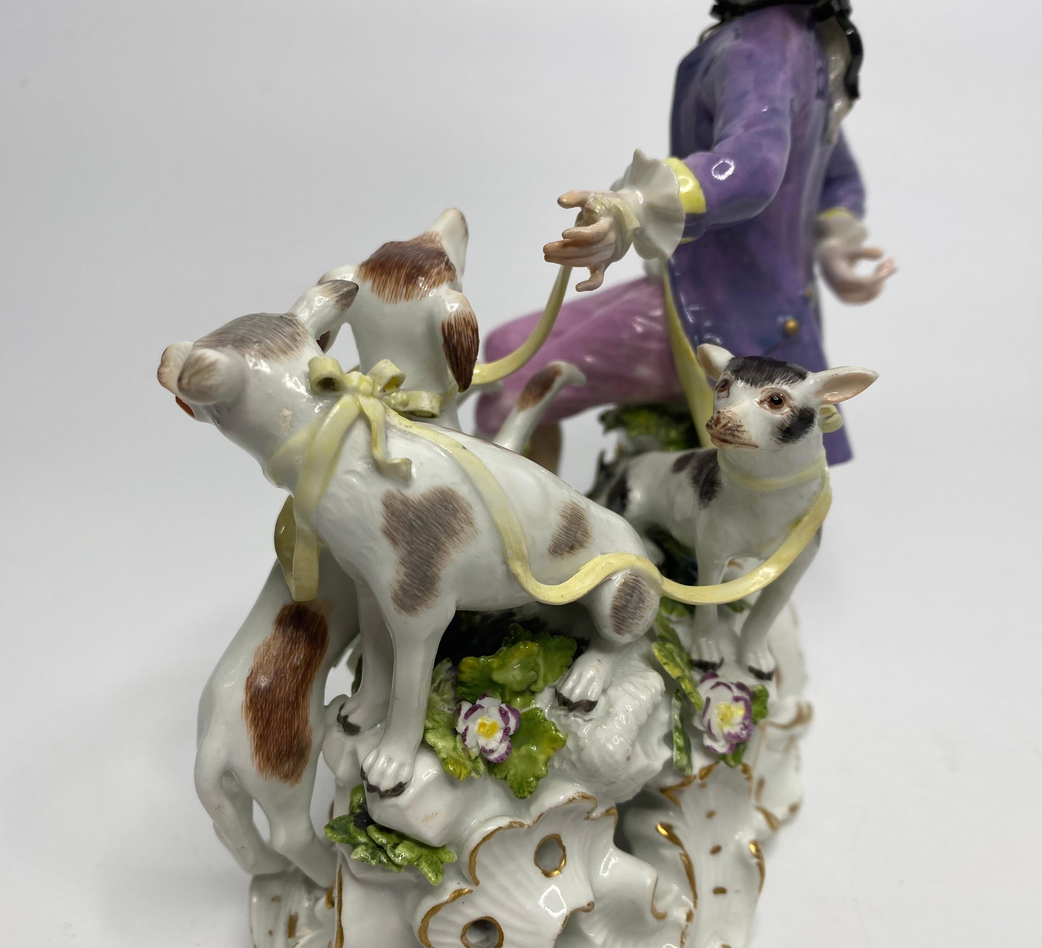 Meissen porcelain shepherd & shepherdess, c. 1770. For Sale 3