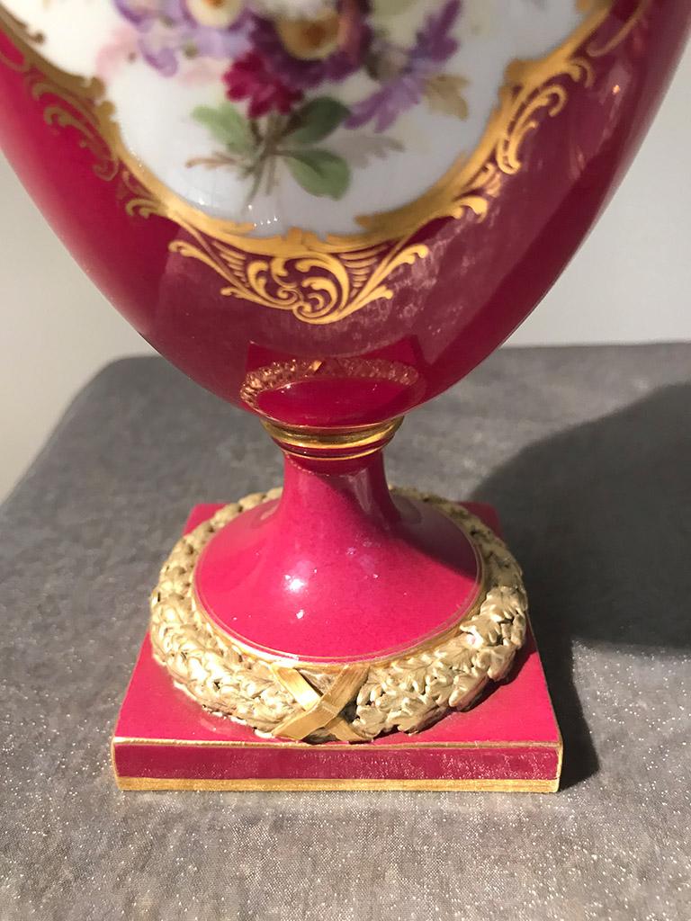 Meissen Porcelain Snake Handle Vase with Cover, Germany For Sale 8